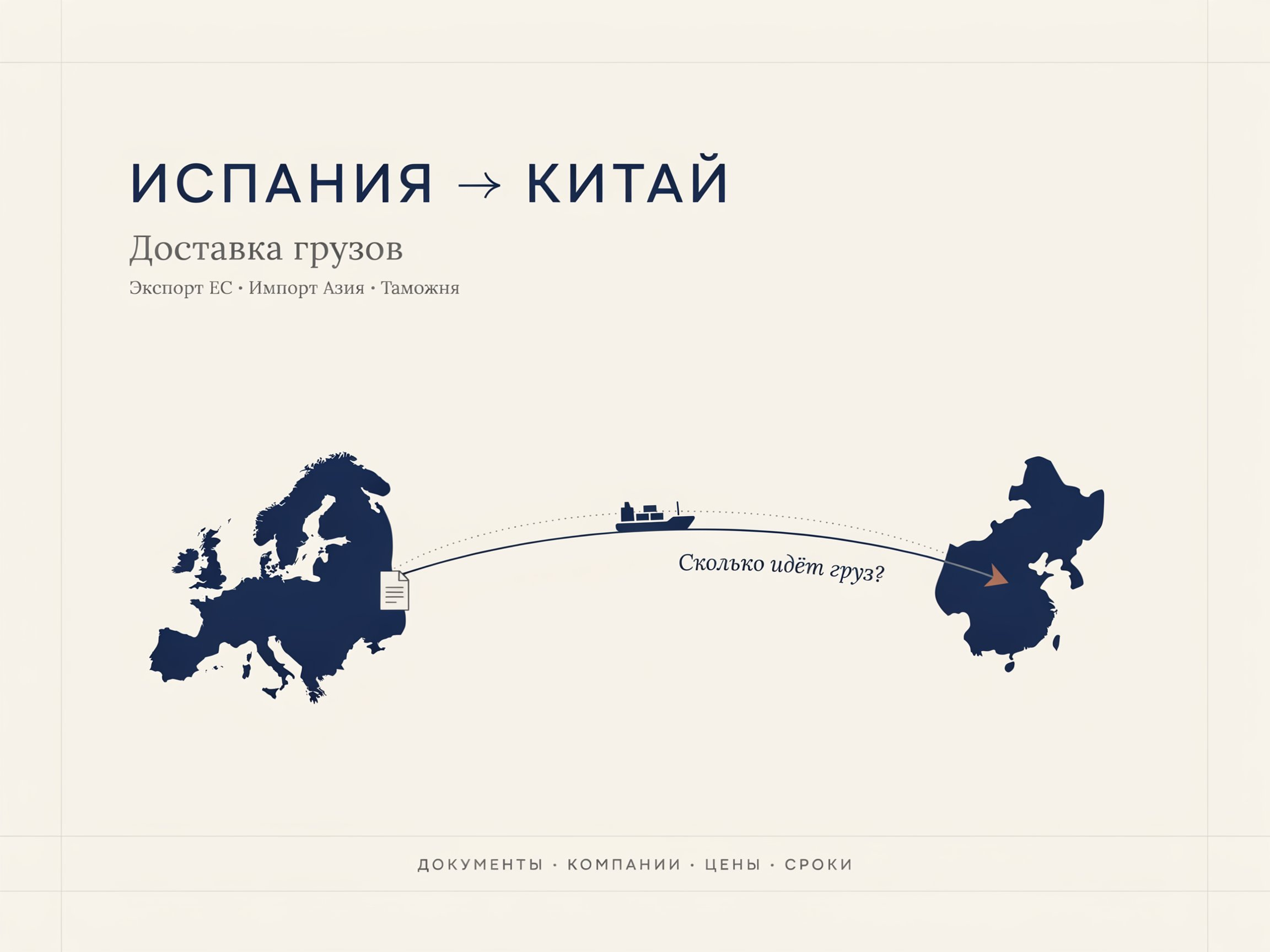 International Freight Shipping from Spain to China
