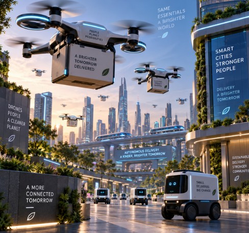 Drohnen und autonome Lieferung der Zukunft