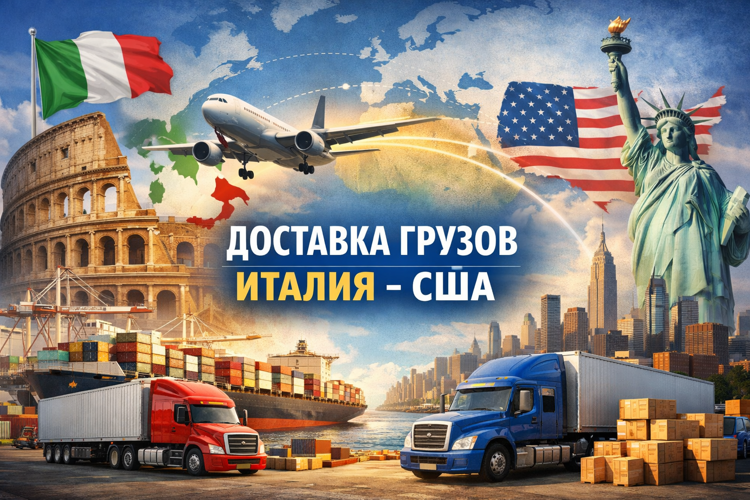 Доставка грузов из Италии в США