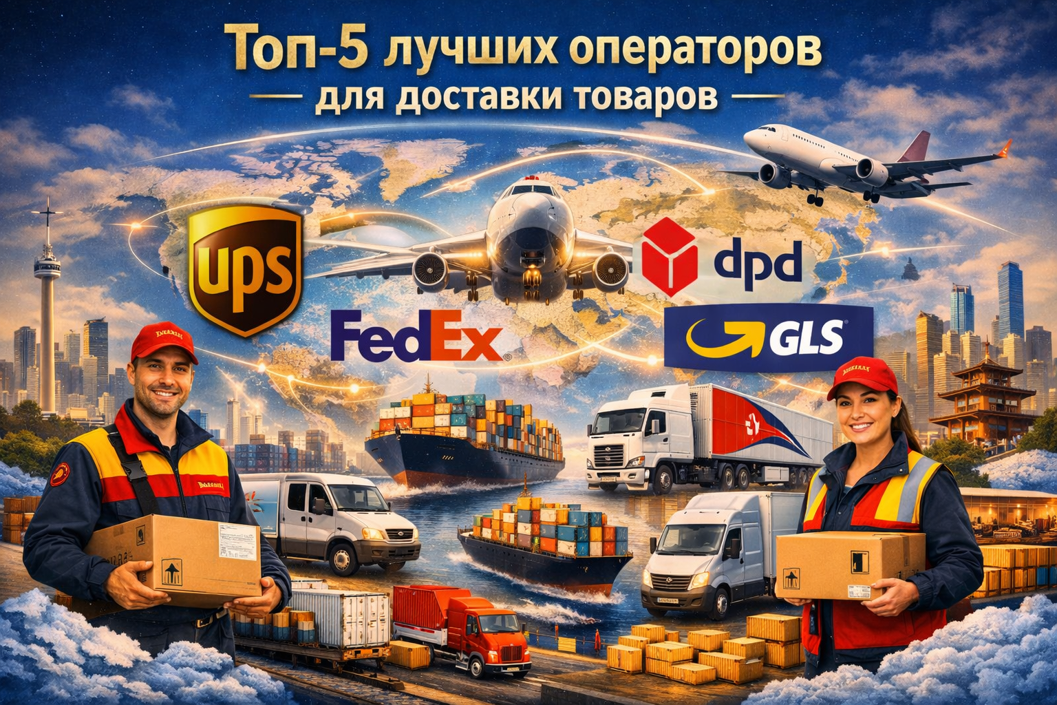 Интеграция UPS, DHL, FedEx, DPD, USPS и Canada Post в единую логистическую систему