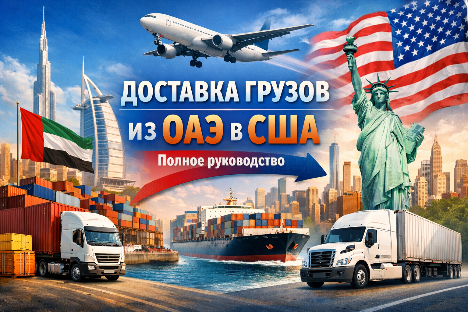 Сравнение экспортных и импортных перевозок в ОАЭ
