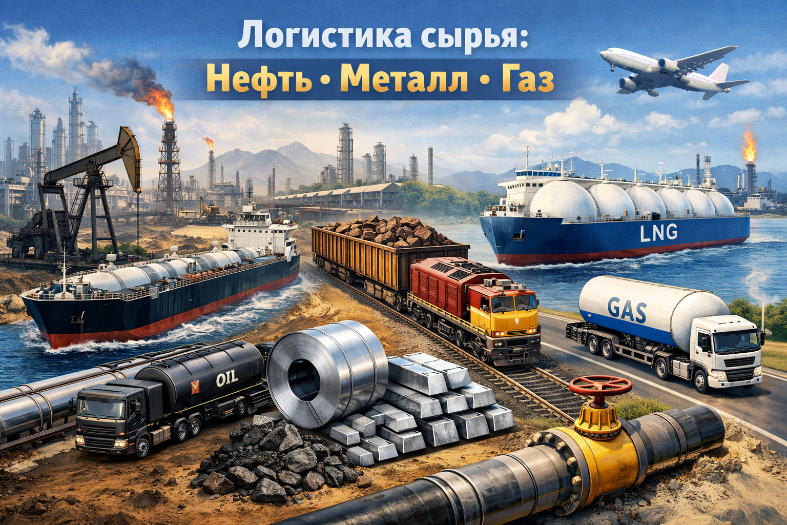 Логистика сырья: нефть, металл, газ и их транспортировка