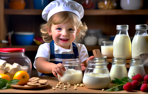 Молочные продукты, поступающее в детские сады.